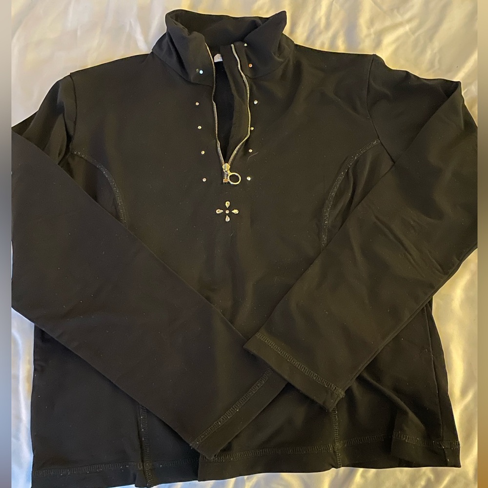 Black with Gems ski shirt